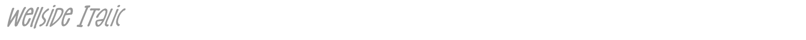 Wellside font preview